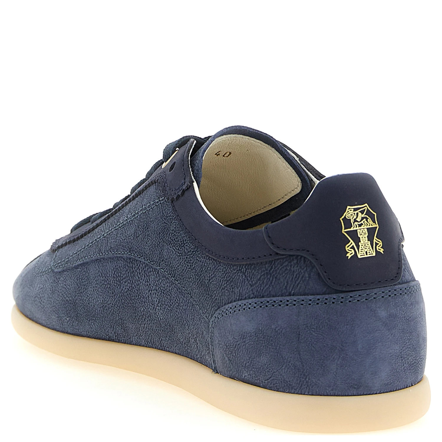 Blue Calfskin Low Top Sneakers