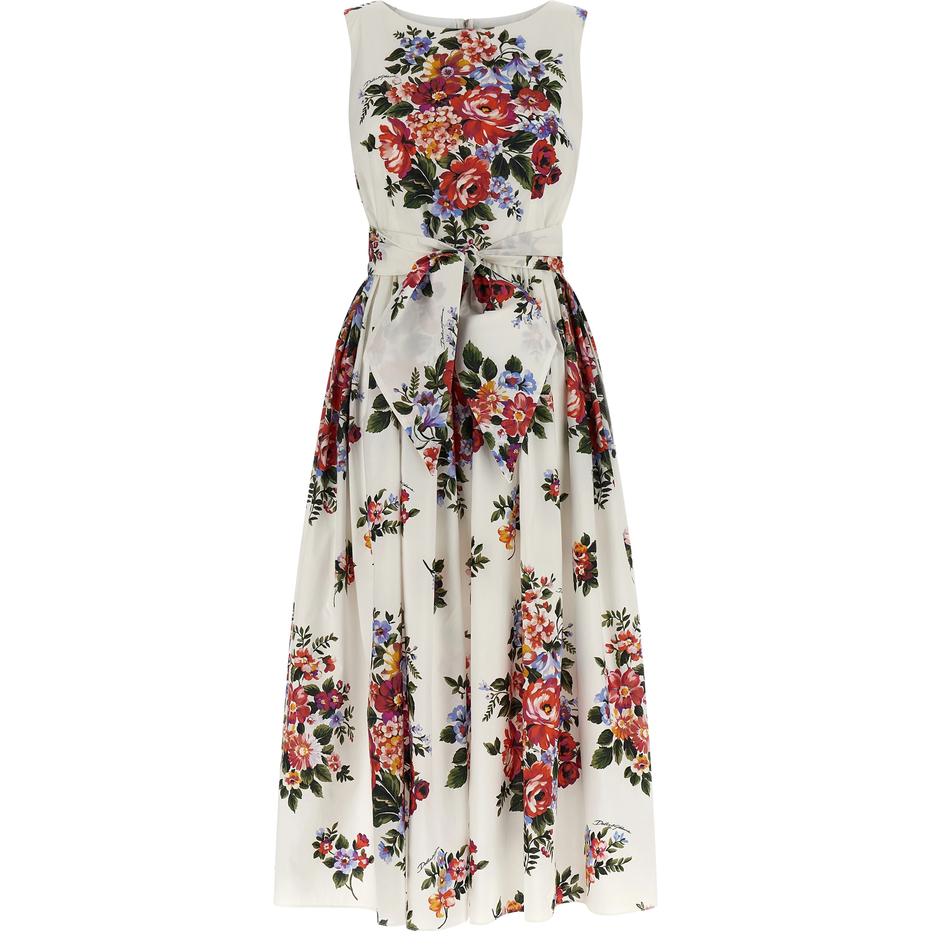 White Cotton Midi Dress