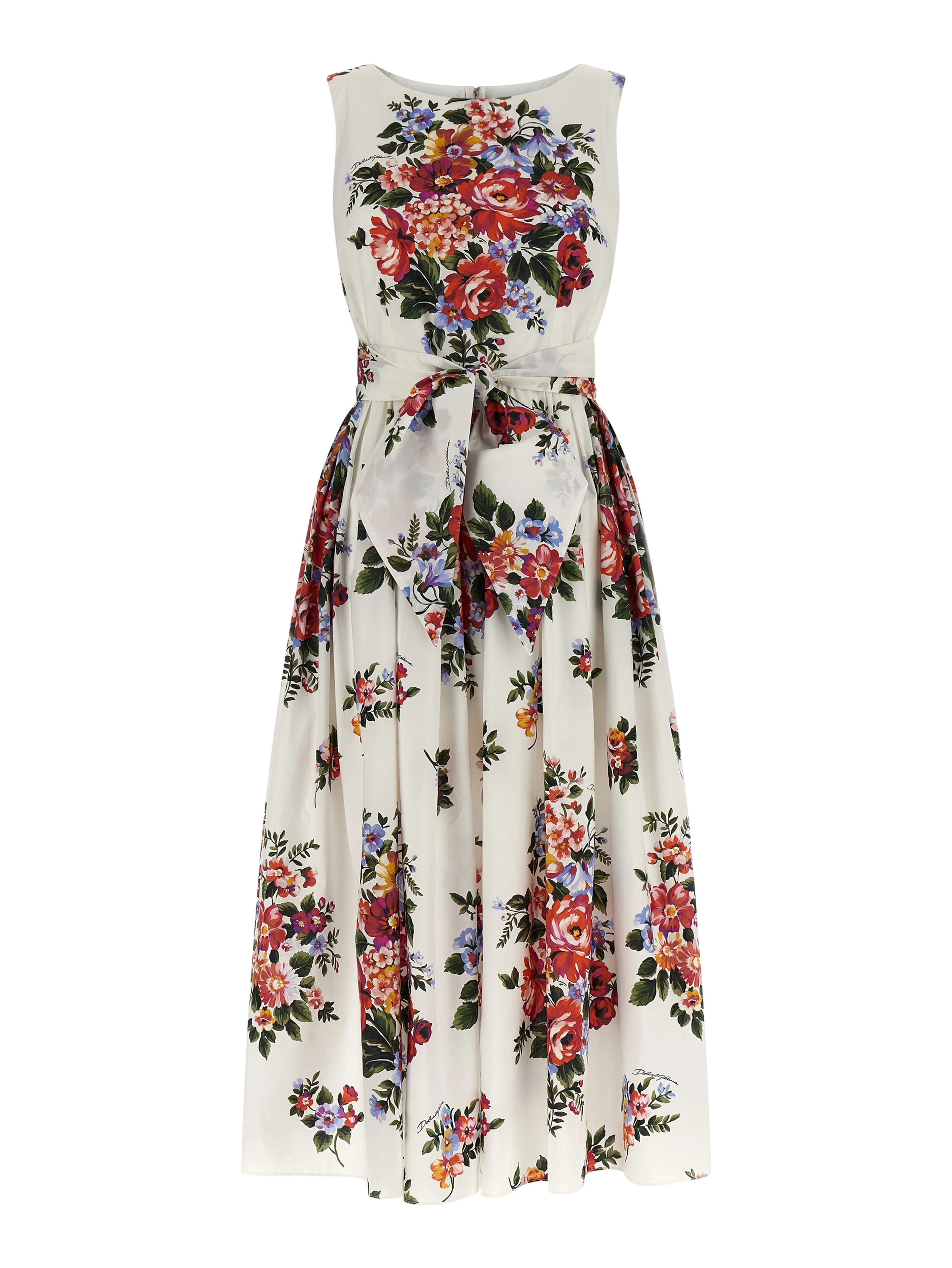 White Cotton Midi Dress