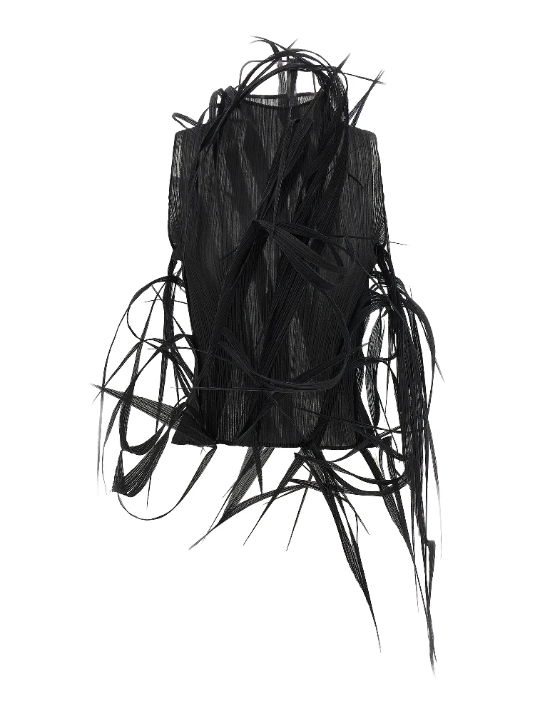 Black Polyester Tank Tops