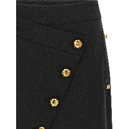 Black Cotton Long Skirt
