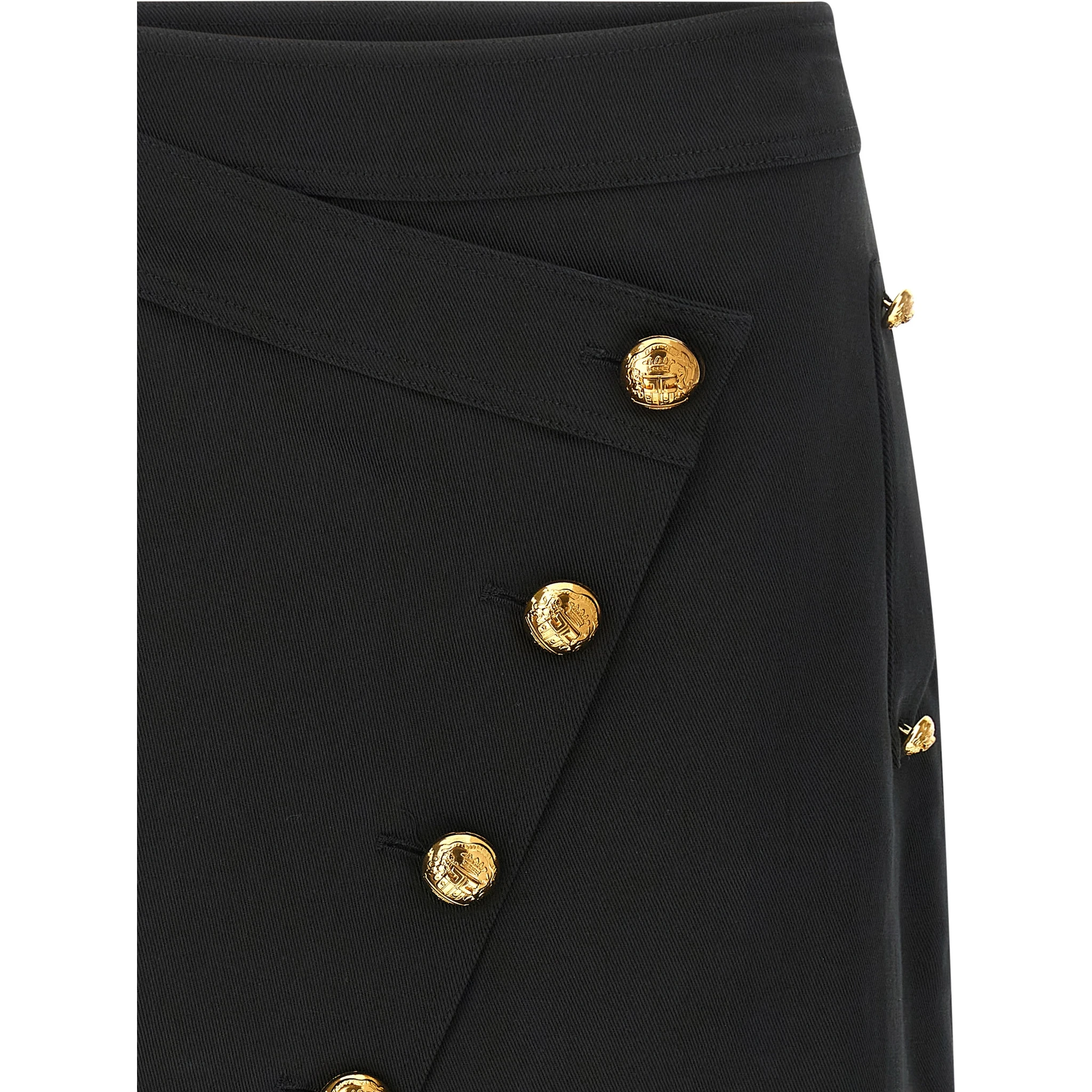 Black Cotton Long Skirt