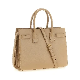 Beige Calfskin Handbag