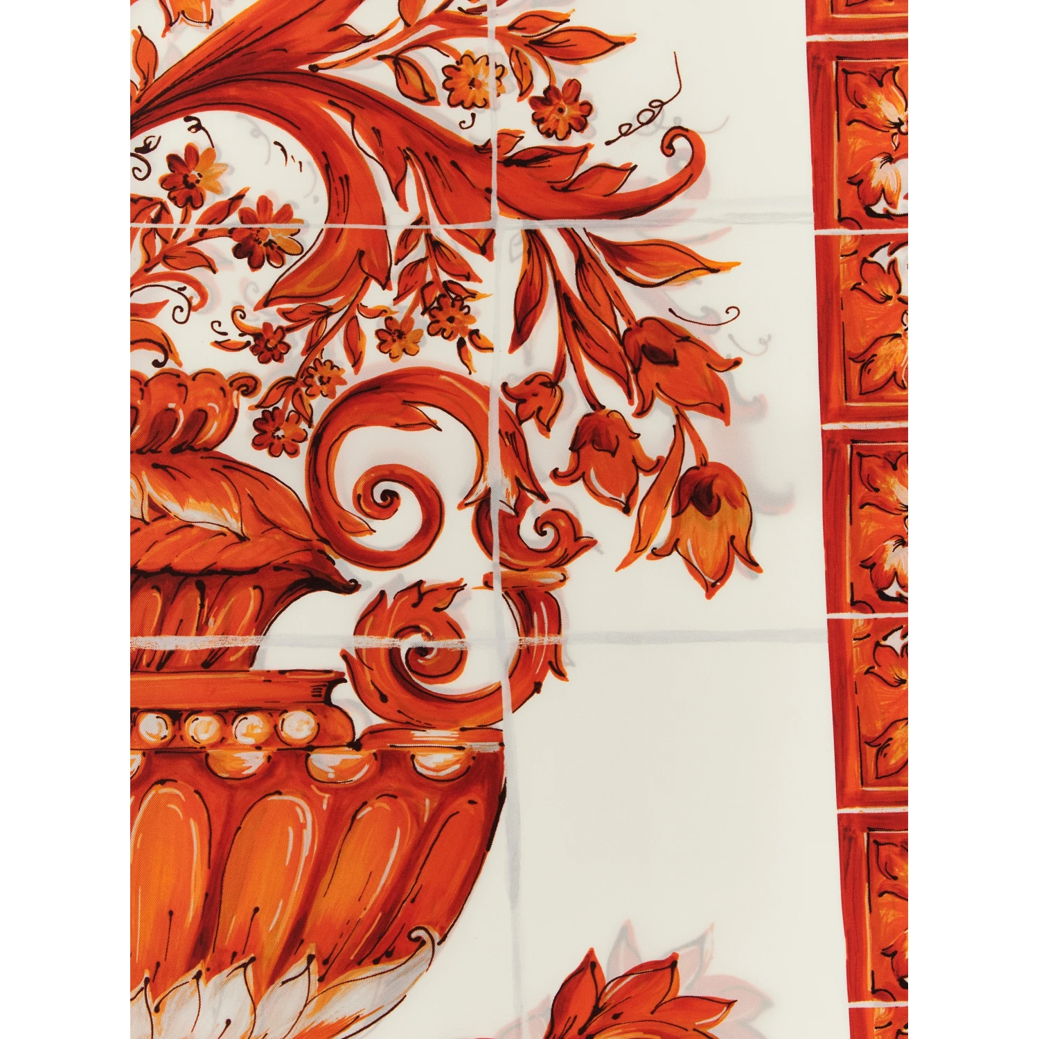 Orange Silk Umbrella