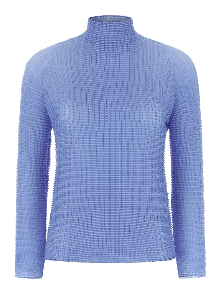 Blue Polyester Blouse