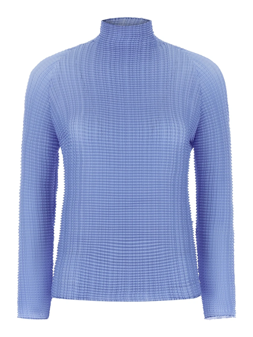 Blue Polyester Blouse