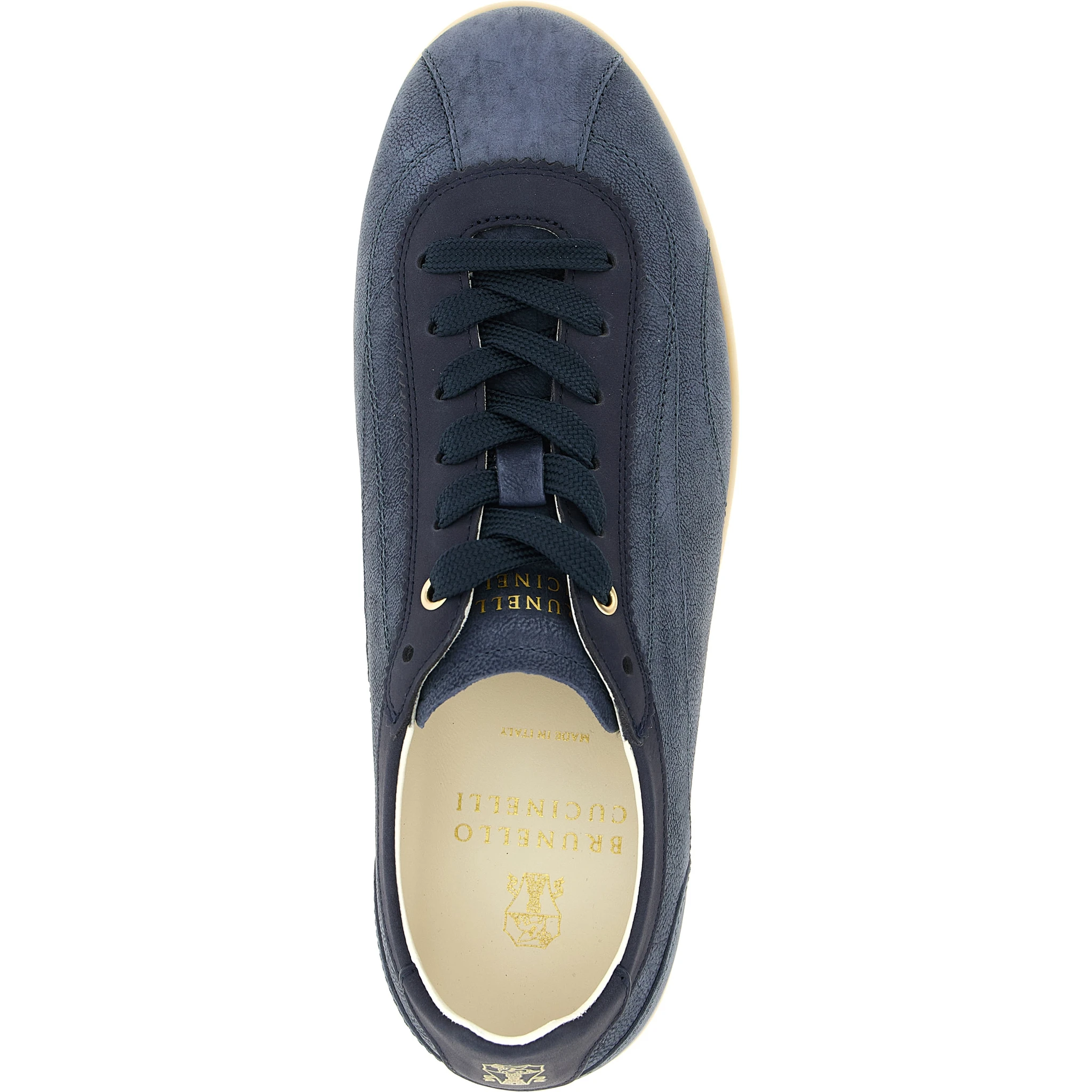 Blue Calfskin Low Top Sneakers
