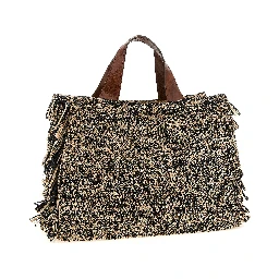 Bicolor Raffia Handbag