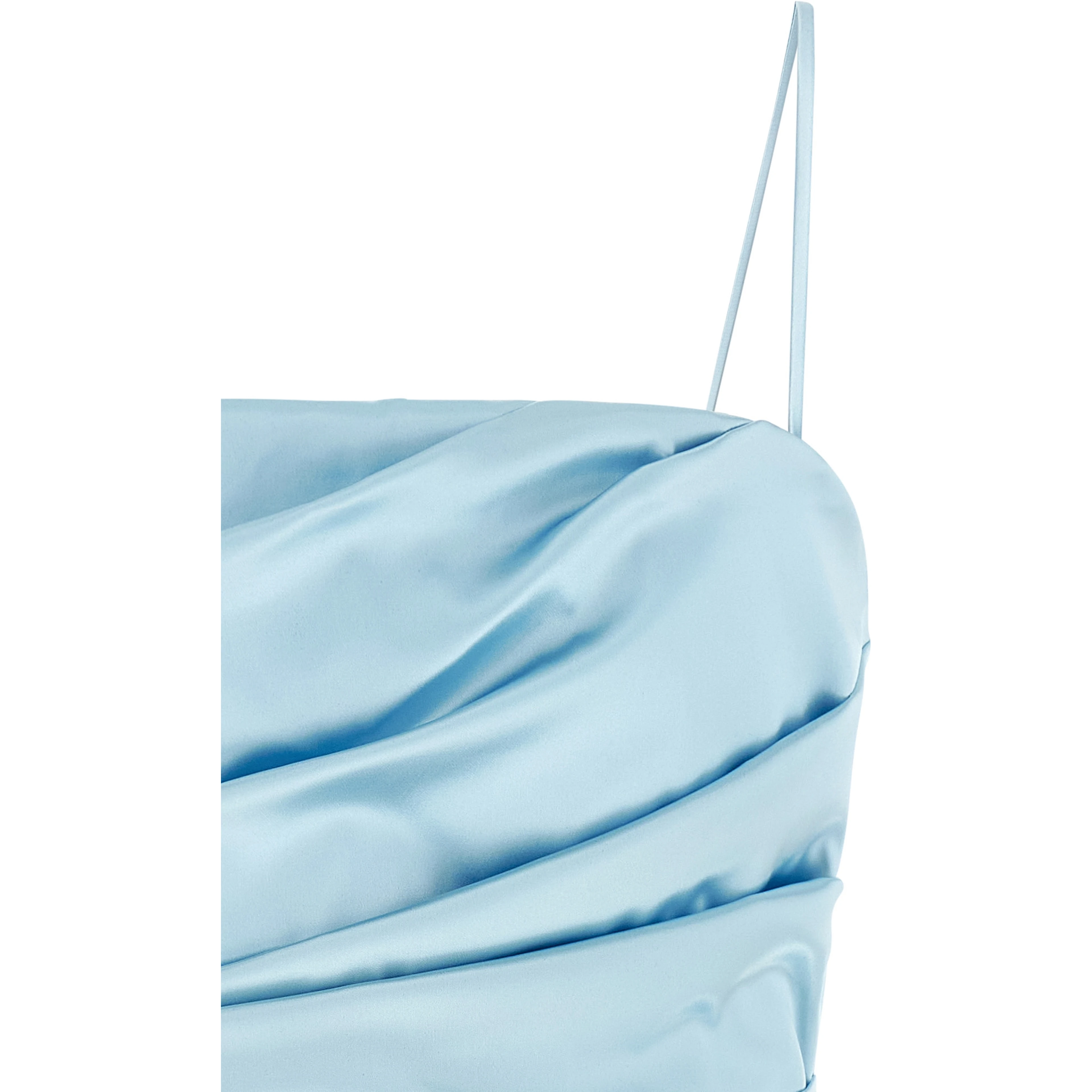 Blue Acetate Short Dress