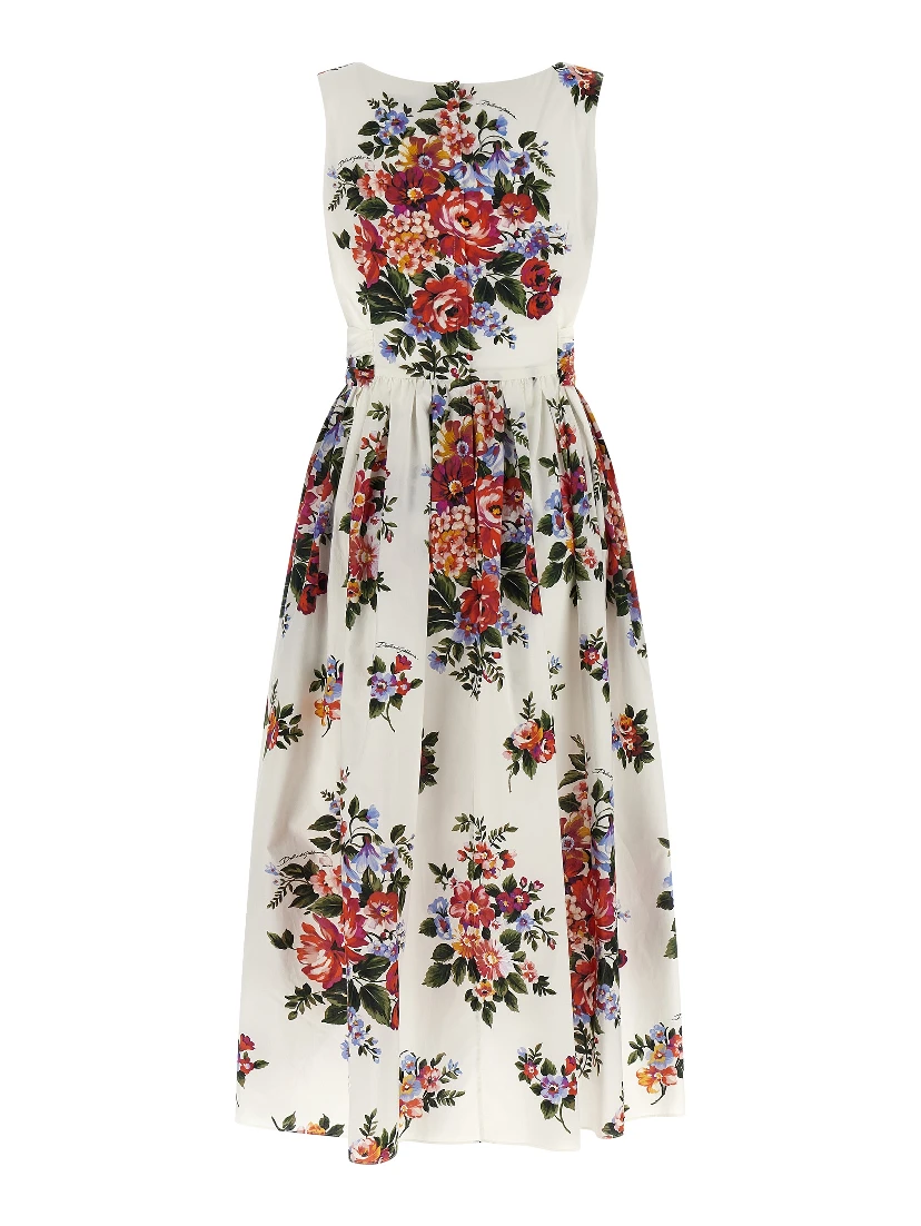 White Cotton Midi Dress