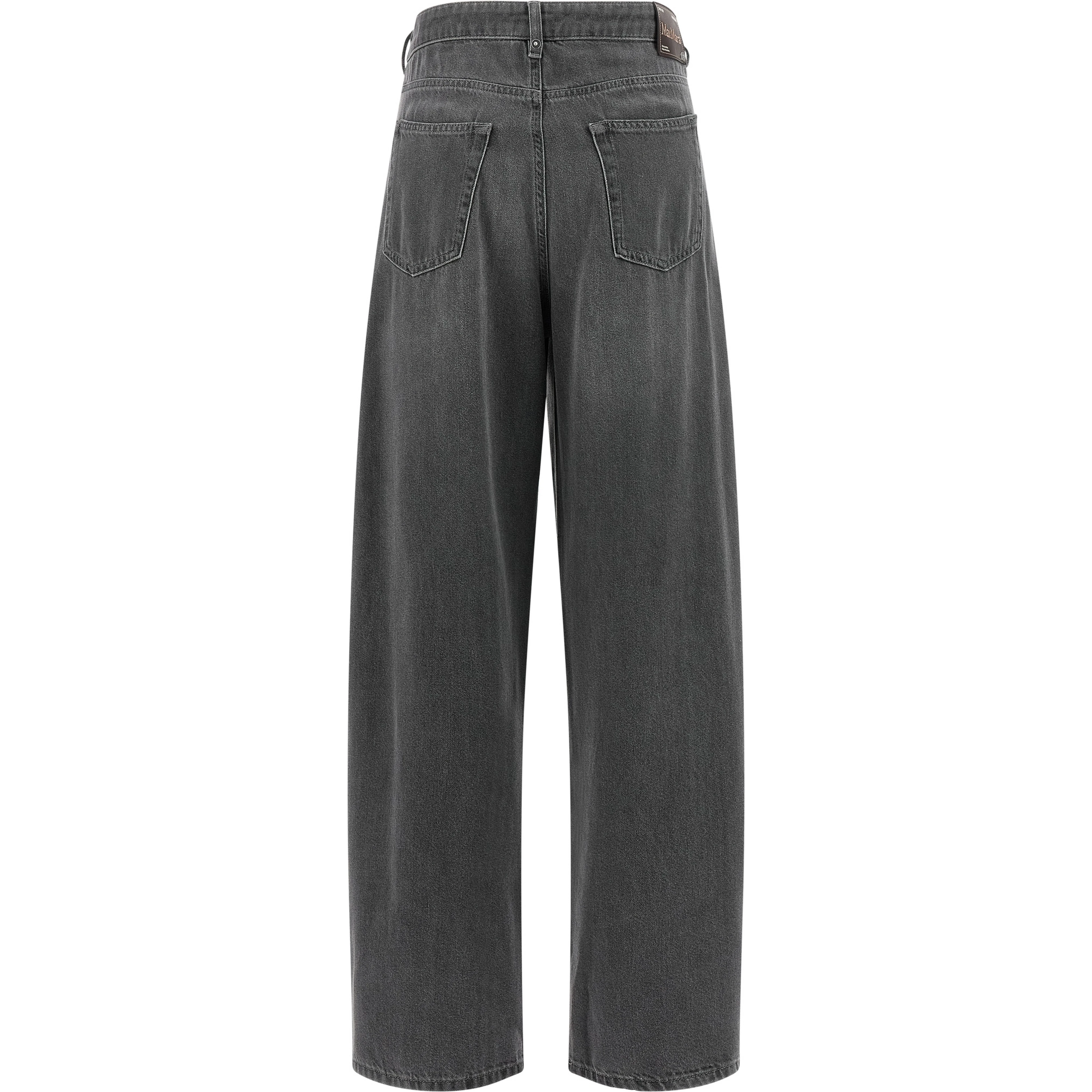 Gray Cotton Cropped Jeans
