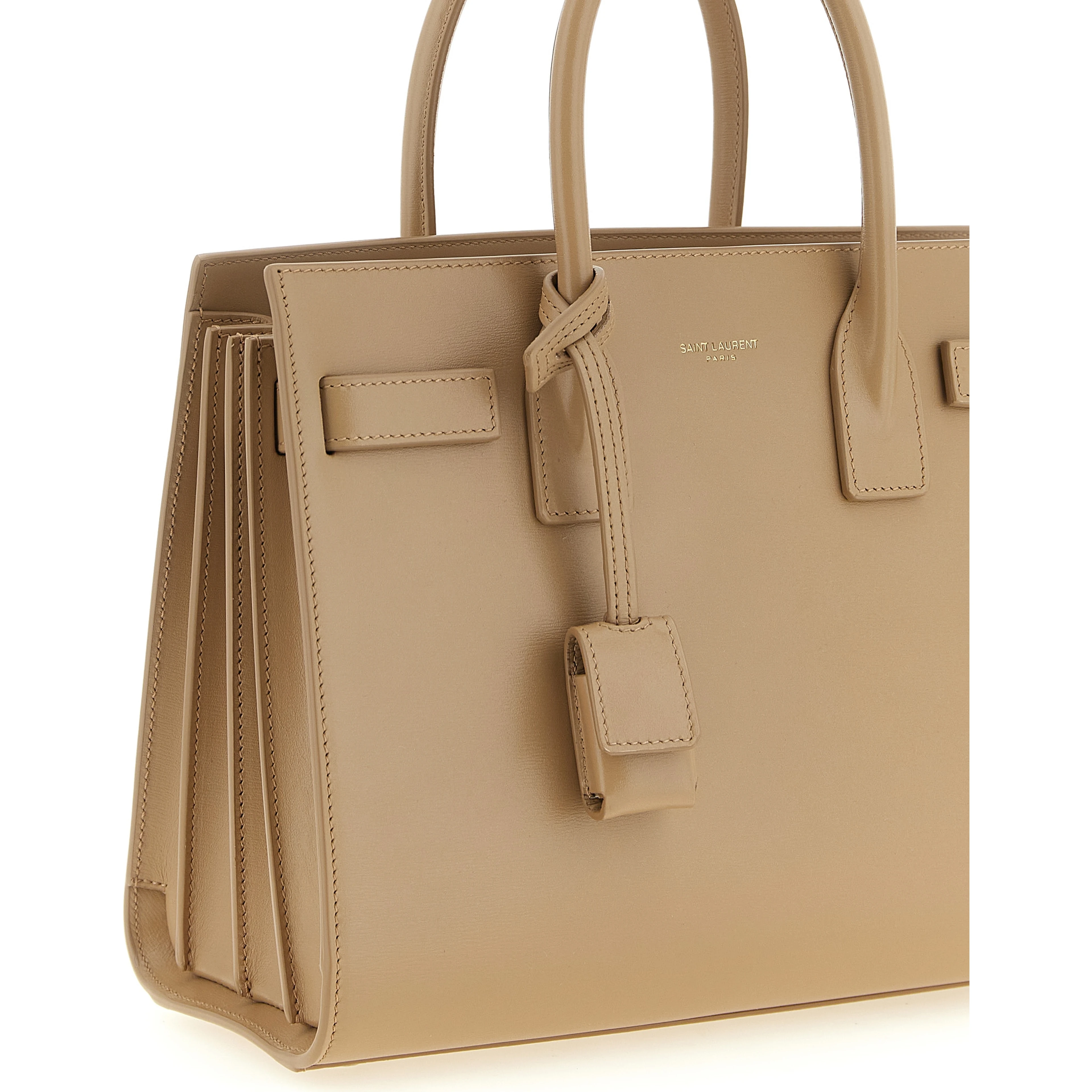 Beige Calfskin Handbag