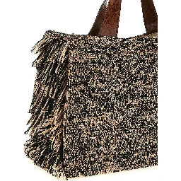 Bicolor Raffia Handbag