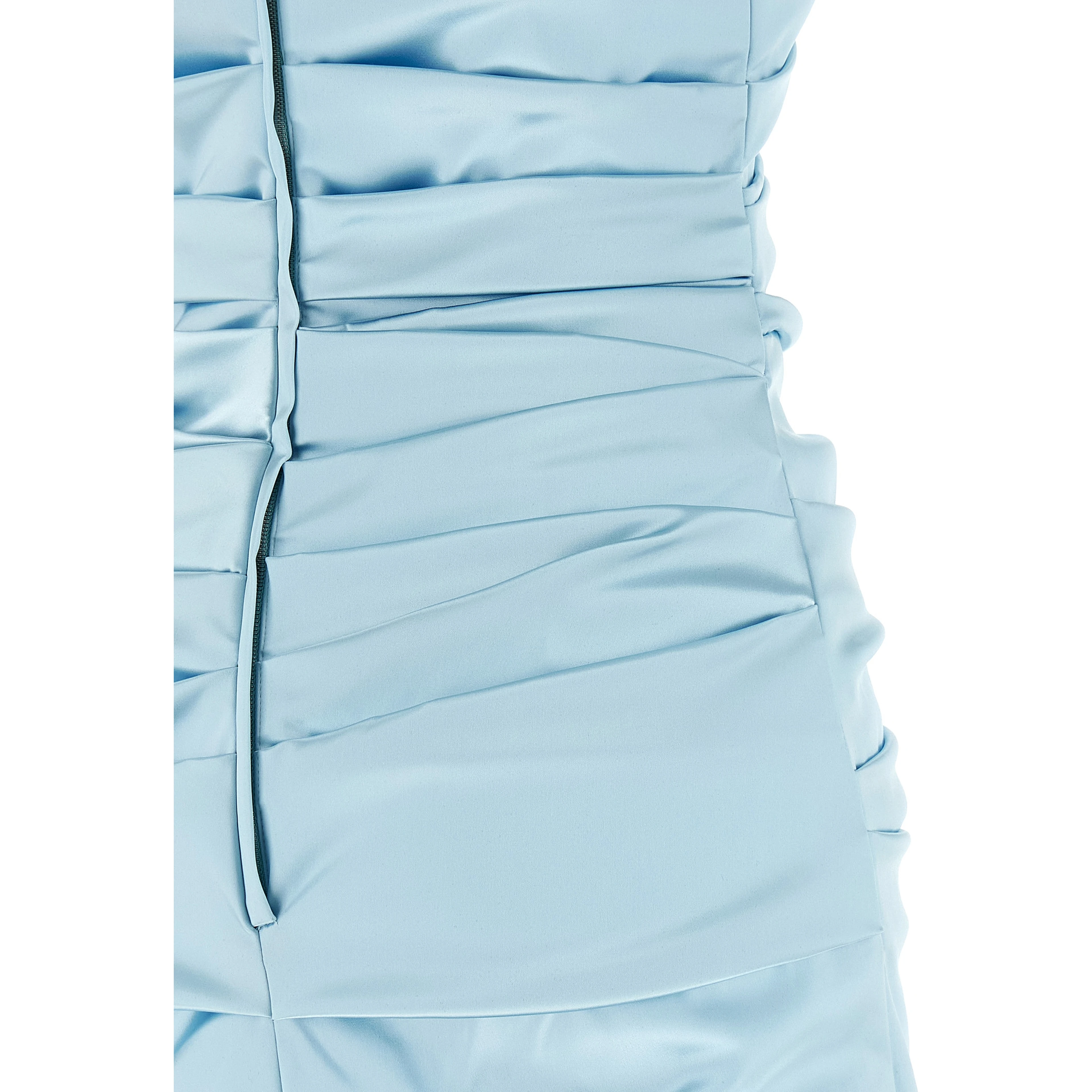 Blue Acetate Short Dress