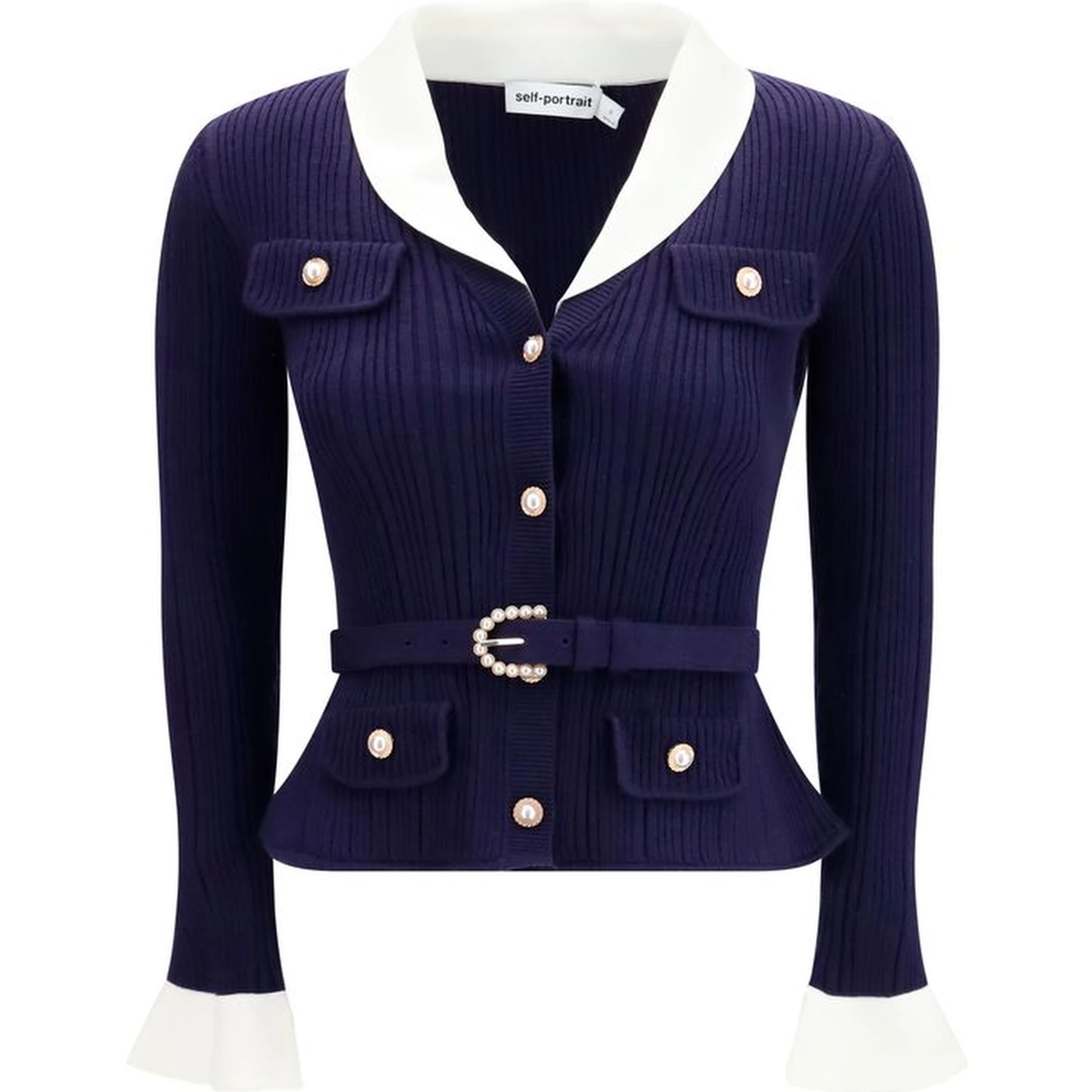 Blue Polyamide Cardigan