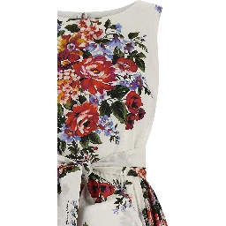 White Cotton Midi Dress