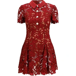 Bordeaux Polyester Cocktail Dress
