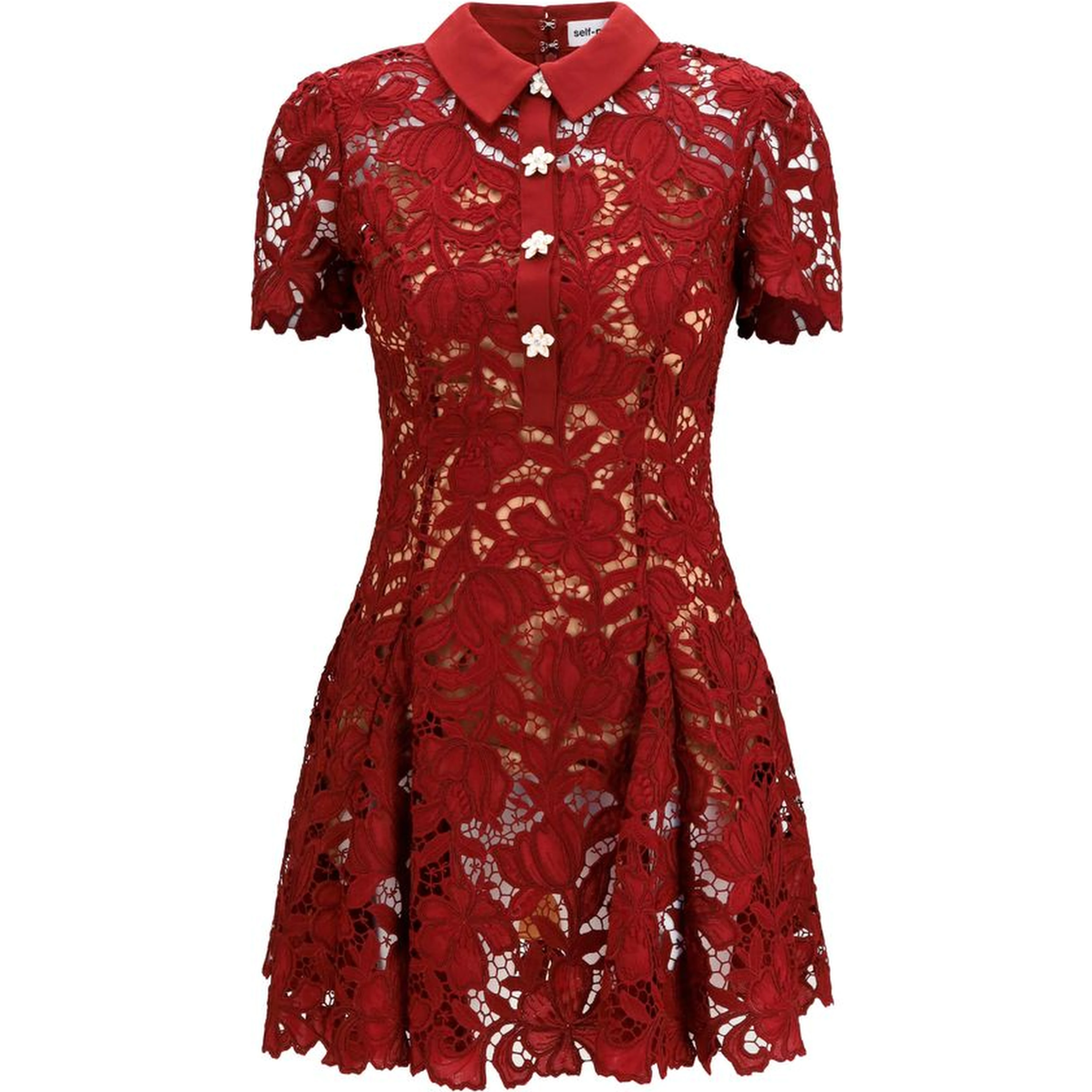 Bordeaux Polyester Cocktail Dress