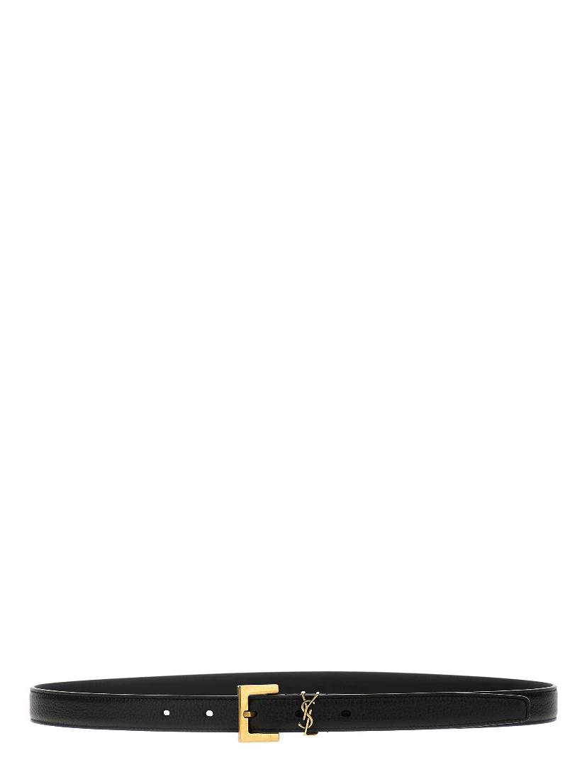 Black Calfskin Regular Belt