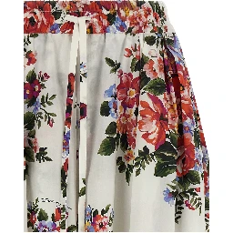 White Cotton Midi Skirt