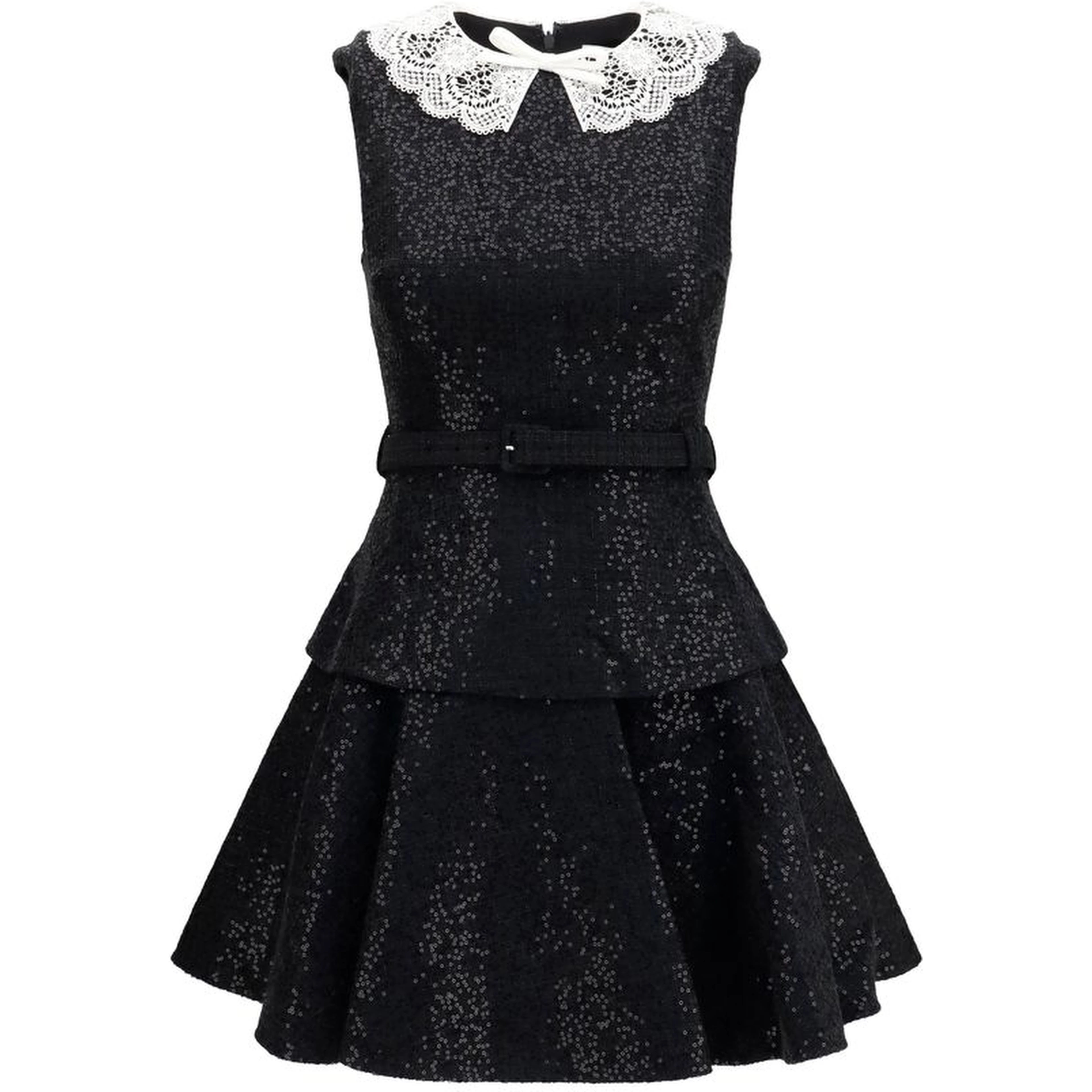 Black Polyester Casual Dress