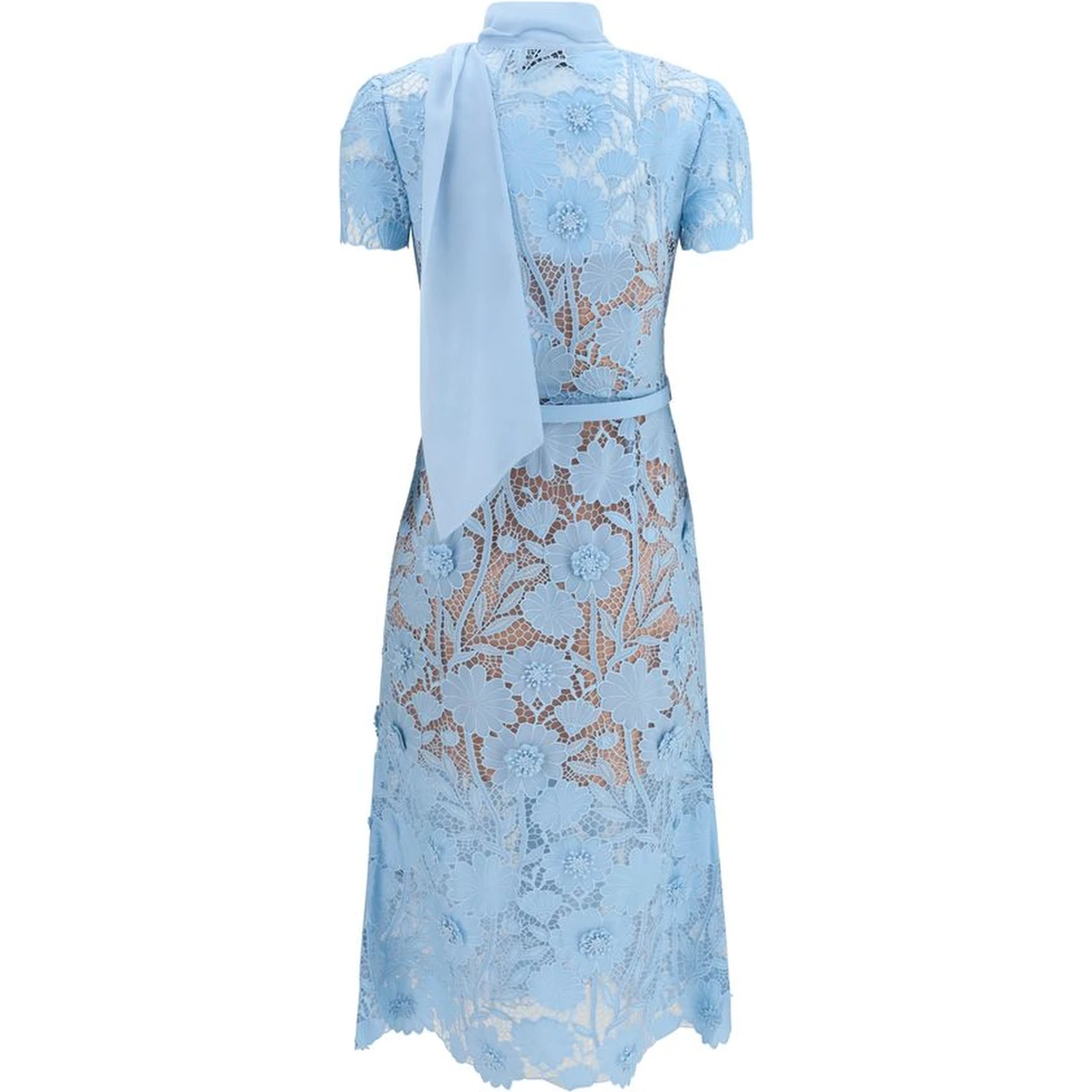 Blue Polyester Casual Dress