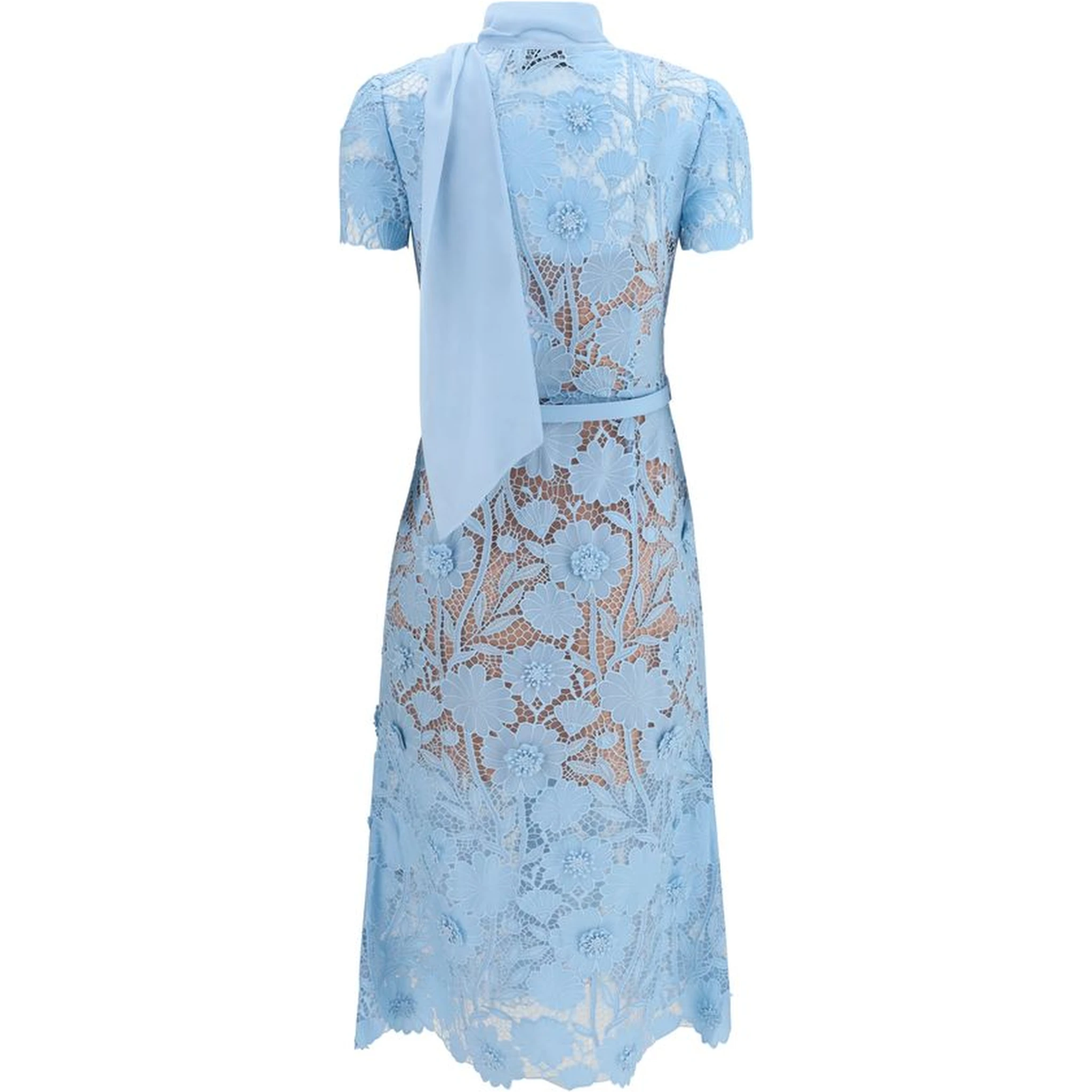Blue Polyester Casual Dress