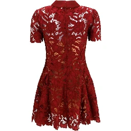 Bordeaux Polyester Cocktail Dress