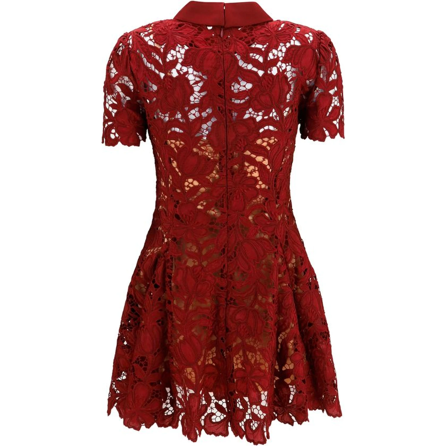Bordeaux Polyester Cocktail Dress