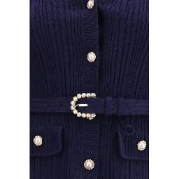 Blue Polyamide Cardigan