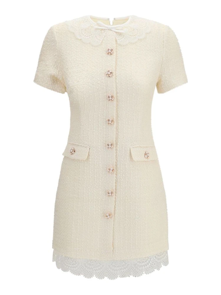 Beige Polyester Casual Dress