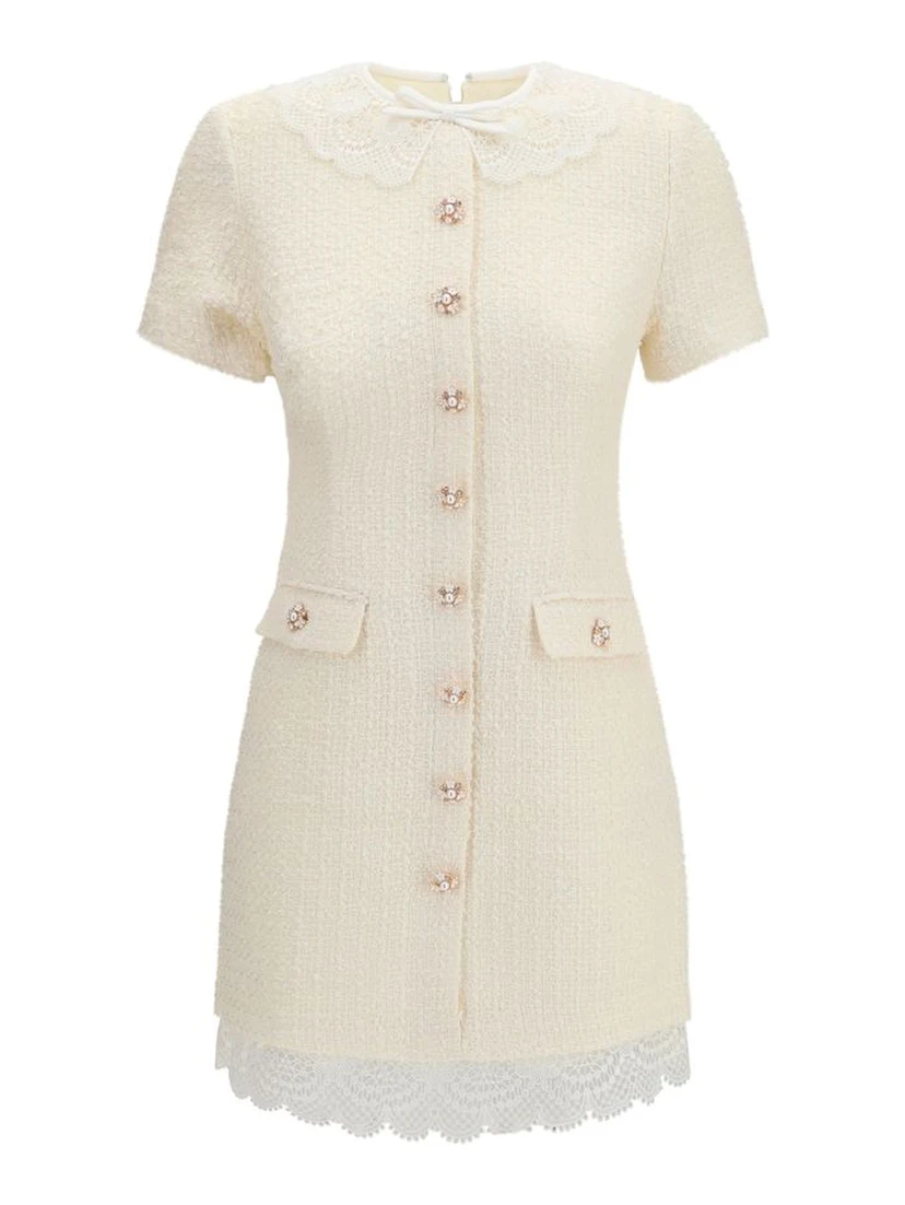 Beige Polyester Casual Dress