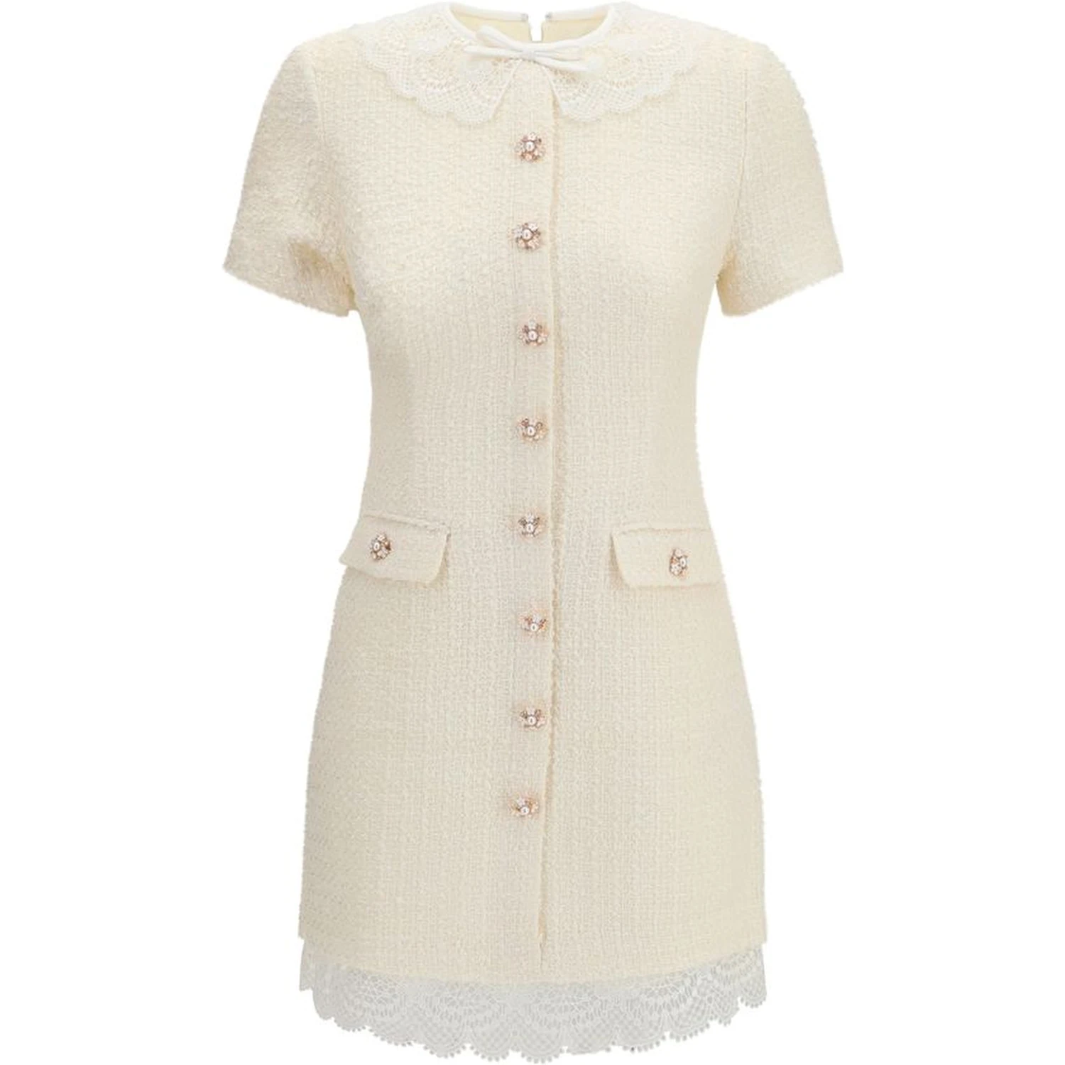 Beige Polyester Casual Dress