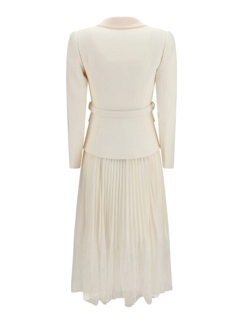 Beige Polyester Cocktail Dress