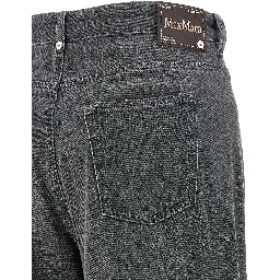 Gray Cotton Cropped Jeans