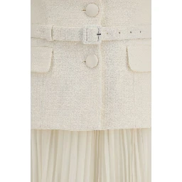 Beige Polyester Cocktail Dress