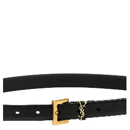 Black Calfskin Regular Belt