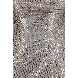 Silver Polyester Cocktail Dress