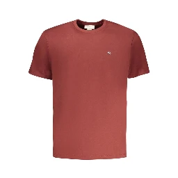 Brown Cotton Men T-Shirt