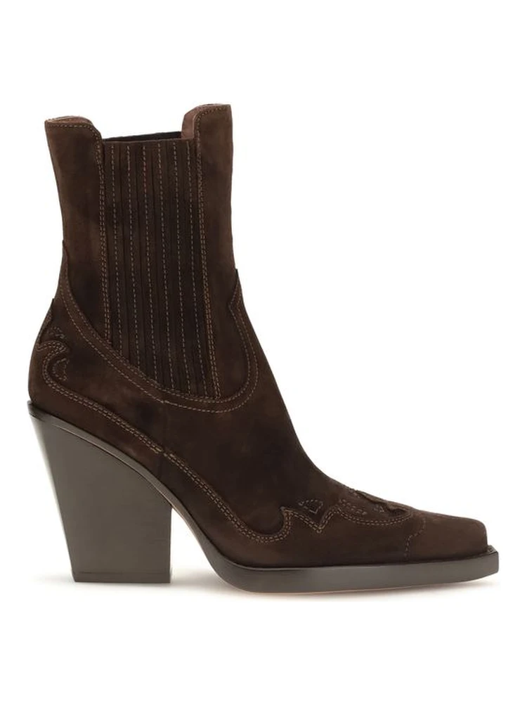 Brown Calf Leather Bos Taurus Ankle Boots