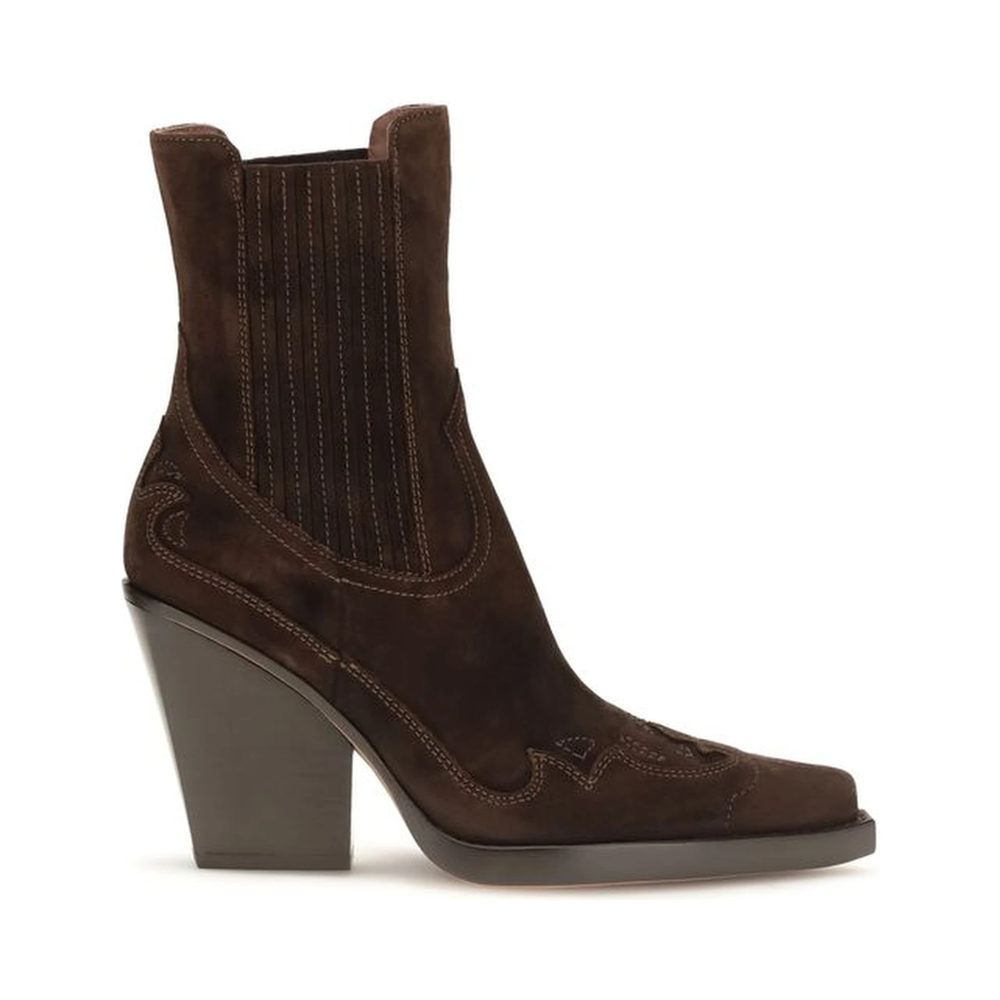 Brown Calf Leather Bos Taurus Ankle Boots