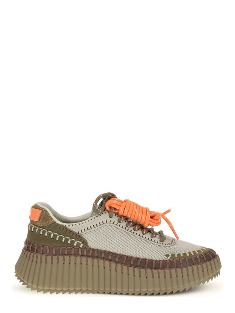 Bicolor Polyurethane Athletic Sneakers
