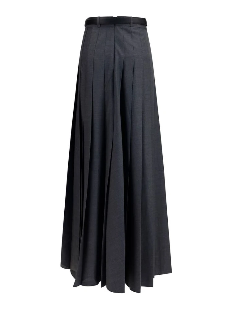 Gray Polyester Long Skirt alternative