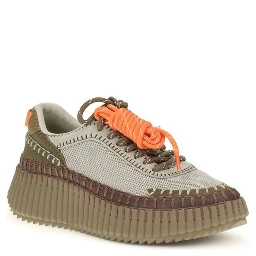 Bicolor Polyurethane Athletic Sneakers