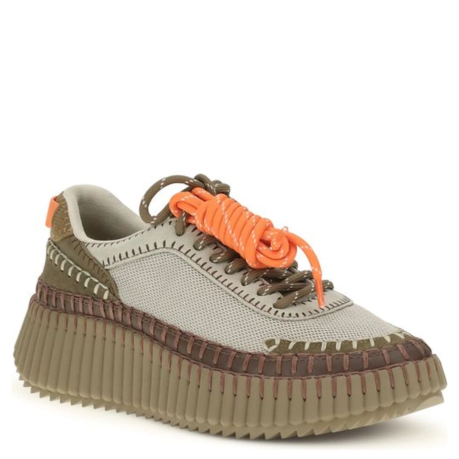 Bicolor Polyurethane Athletic Sneakers