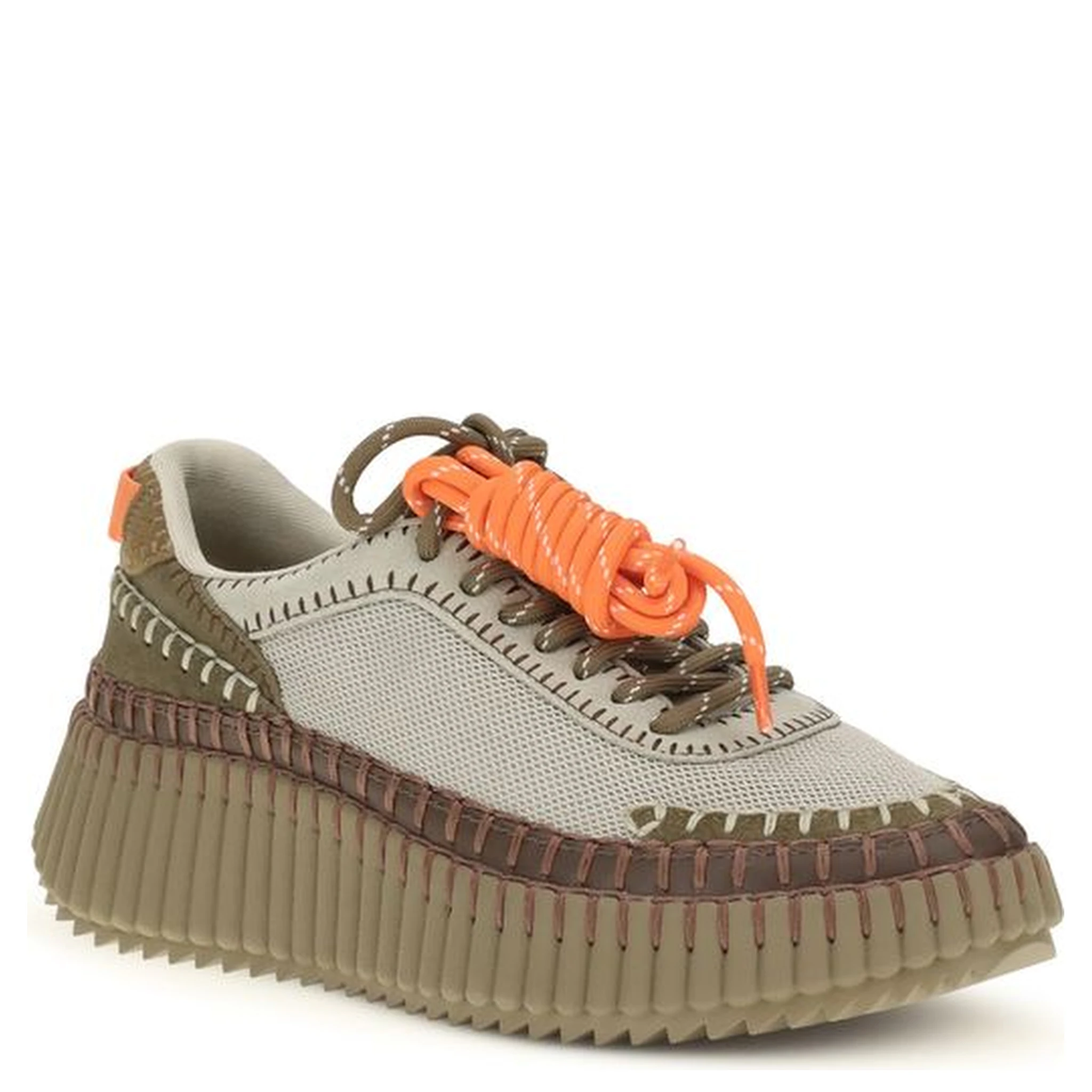 Bicolor Polyurethane Athletic Sneakers