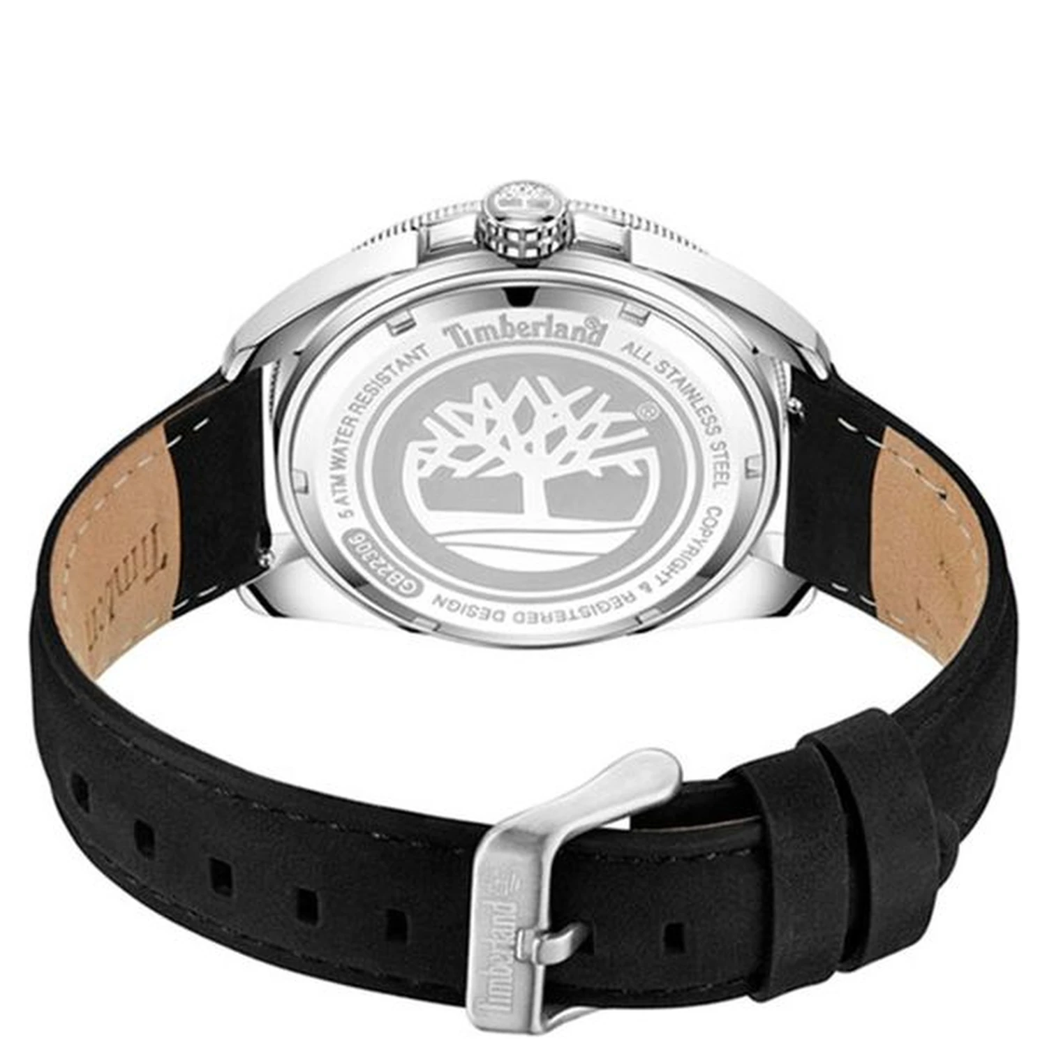 Black Leather Sport Watch