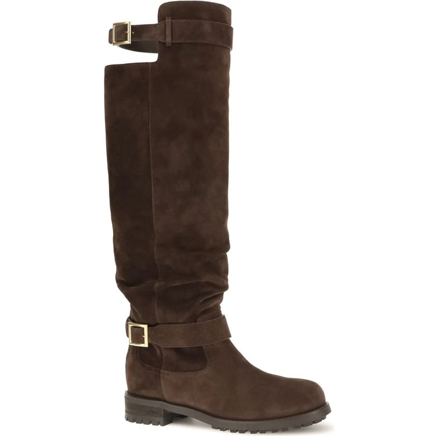 Brown Calf Leather Bos Taurus Over The Knee