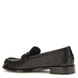 Black Calf Leather Bos Taurus Slip-On Loafers