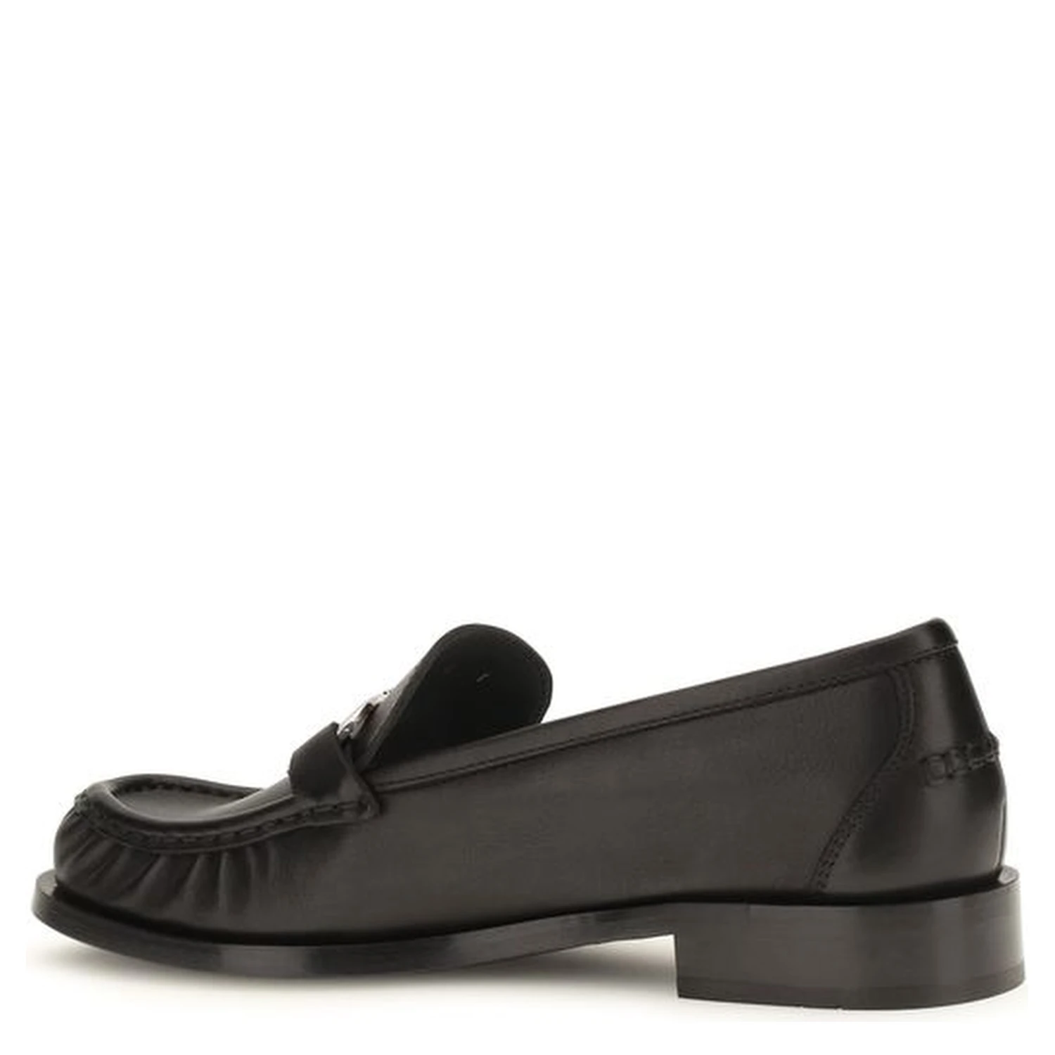 Black Calf Leather Bos Taurus Slip-On Loafers